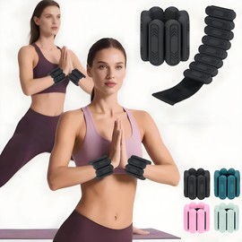 Smlper Ankle Weights Set of 2(1 lb/2 lb Each) – Premium Adjustable Wrist & Ankle Weights for Women Men, Strength Training Silicone Bracelets for Swimming, Running, Pilates, Yoga, Gym (Black)
