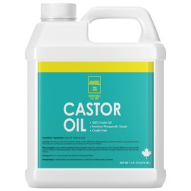 Castor Oil (16 oz| 473 ml value size) Non- GMO, 100% Pure Single Ingredient | Cold Pressed DIY Carrier Oil| Moisturizing Oil for Face, Body| Plant- Based Versatile Skincare Base for Lotion, Balms, Serums and More |By Amriel Co