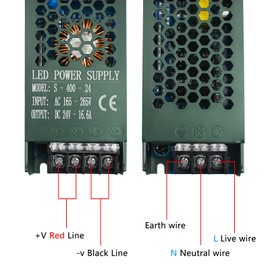 24V 8.3A 200W Switching Power Supply LED Driver, Universal Regulated LED Transformer, AC 110V-220V to DC 24V Converter LED Adapter for Strip Light, Lamp, CCTV Camera System, Radio
