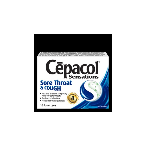 CEPACOL SENSATIONS LOZENGES, Sore Throat & Cough / 16PC