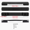 Mxfans Pack of 2 Black Flexible Suitcase Handle Carrying Strap
