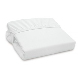 ROYALE LINENS 300 Thread Count 100% Long Staple Combed Cotton Fitted Sheet - Super Soft Deep Pocket Bottom Sheet - White Fitted Sheet Queen Size - Queen Fitted Sheet Only - Elastic Sheet (Queen,White)