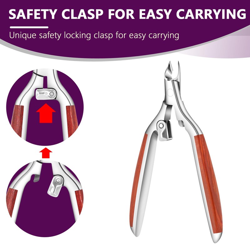 Cuticle Trimmer Extra Sharp, Upgraded 0.98 Inch Jaw Professional Cuticle