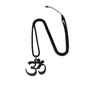 Dark Zen Stainless Steel Om Necklace Black Unisex Spiritual Gothic