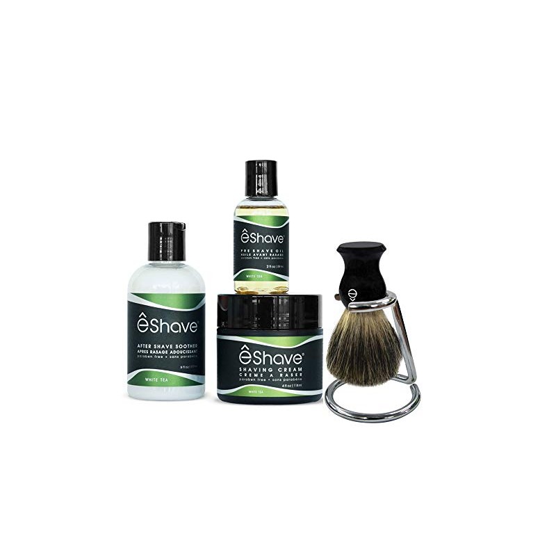 eShave Shaving Kit for Men (white tea)