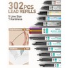 Nicpro 36PCS Blocky Gear Mechanical Pencil Set with Case, Metal