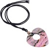 Nupuyai Heart Stone Necklace for Women Men, Natural Rhodonite Healing