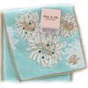 PAUL&JOE ACCESSOIRES 107518-9201-02 Women's Pocket Towel Handkerchief (Blue/100% Cotton), Flower,