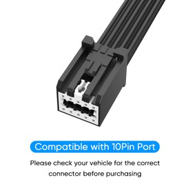 TQXHLBFU Radar Detector Power Adapter RJ11 Plug (10P Type D) Compatible with GMC,Chevy,Cadillca,Buick,with Auto-dimming Rearview Mirror,Radar Detector Adapter Cable,Clean Install