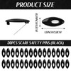 Hanycon Black Scarf Safety Pins, Plastic Cover Pins Oval Safety