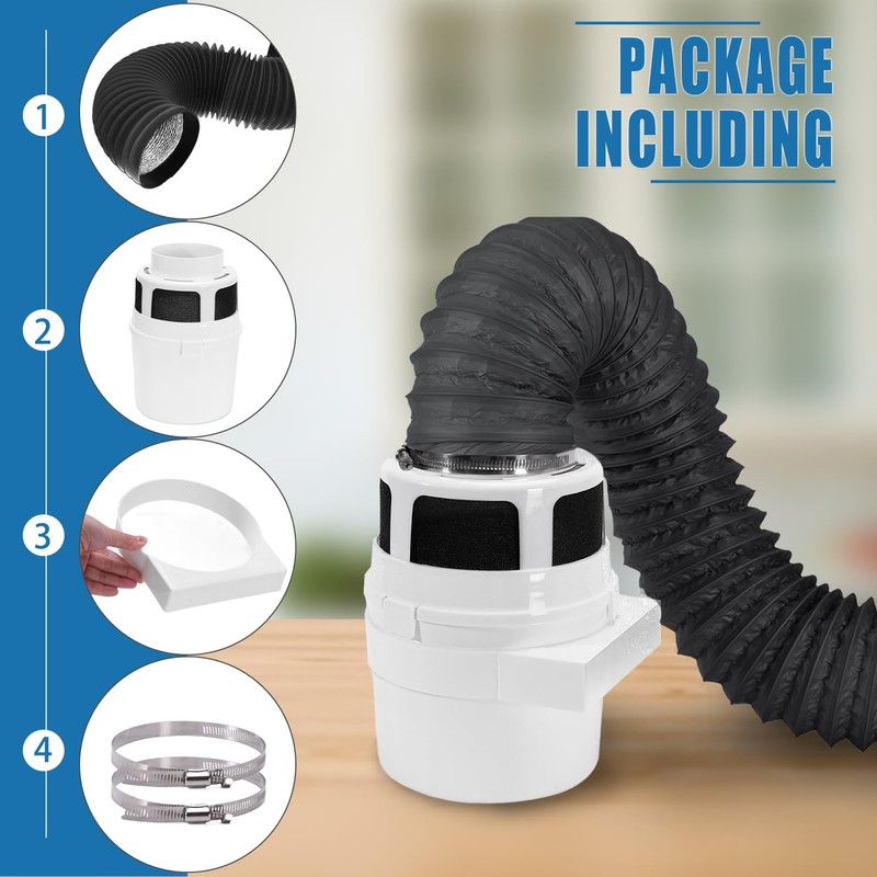 NOORNY 【Upgraded】 3 in 1 Indoor Dryer Vent Kit Lint