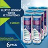 Ronaqua Pleated Sediment Water Filters 6 Washable 5 Micron Cartridges