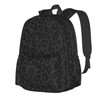Jbofyee Leopard Black Texture Laptop Backpack For Men Women, Lightweight