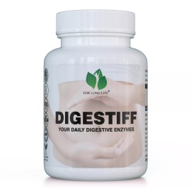 DIGESTIFF Digestive Support Supplement – Advanced Enzyme Blend for Healthy Digestion, Nutrient Absorption & Gut Comfort – Natural Formula to Reduce Bloating, Gas & Indigestion