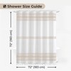 Seasonwood Beige Shower Curtain Boho Stripe Shower Curtains with Tassel