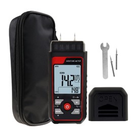 JuviPerpric Wood moisture meter Pin Type Wood Moisture Tester Digital Moisture Detector Visual Alerts Function Moisture Meter for Wood, Plaster, Drywall, Concrete Floors, Building Materials