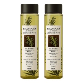 2 Shampoo Natural Romero Acelera Crecimiento Cabello Brillo