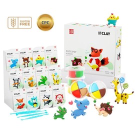 Air Dry Clay Kit - Cute Ultra Light Clay DIY Kit with Tools, Soft Clay Craft Kit, Easy & Fun to Craft, Safe & Non-Toxic, Springtok Gift for Kids:_Pet Academy