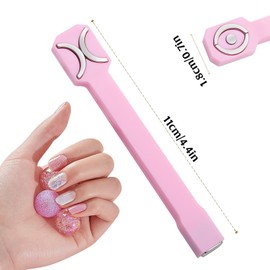 3 in 1 Nail Magnet Tool Cat Eye 3D Nails Art Cat Eye Gel Nail Polish Magnet Multi-Function, Cat Eye Nail Design Tools Double-Head Magnet Pink, Nails Magnet Strong Suction for Home DIY, Salon
