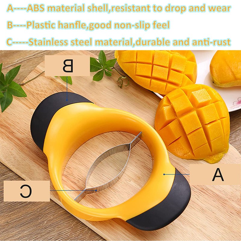 Mango Slicer/Peeler/Cutter/Splitter/Pitte with Stainless Steel Blade Fruit Large Mango Cutter