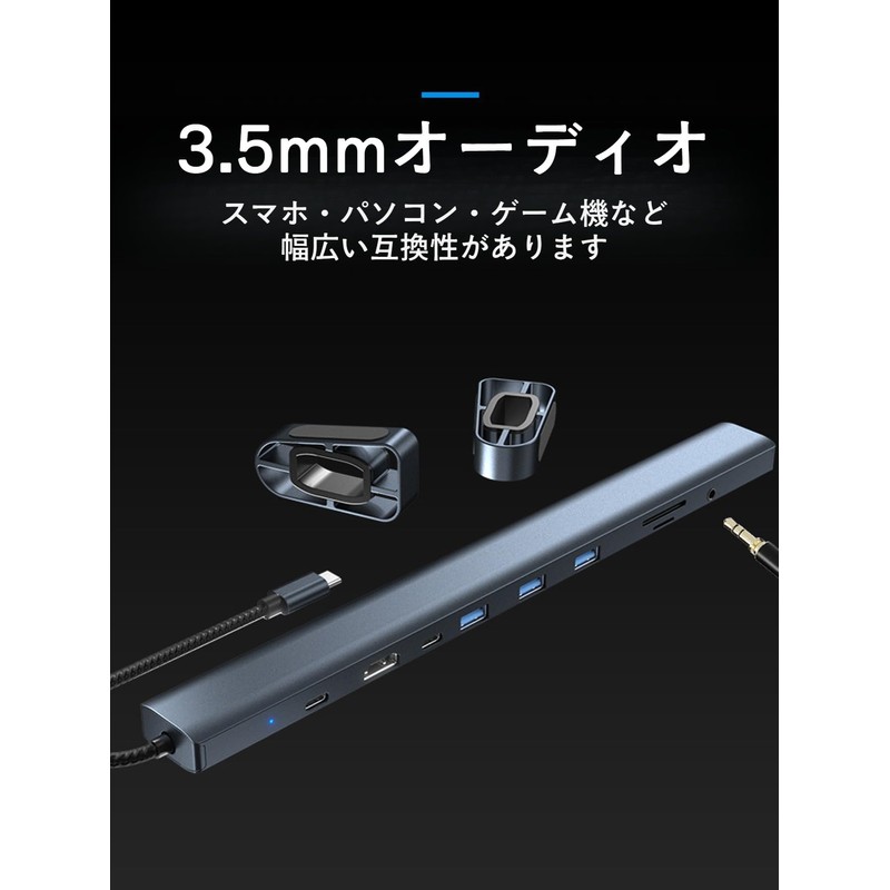Macbook Hub 10-in-1 Type-C Laptop Stand, HDMI PD100W Fast Charging,