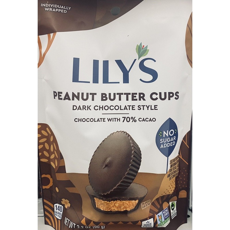 Lily's 2x LILYS PEANUT BUTTER CUPS 70% CACAO Dark Chocolate