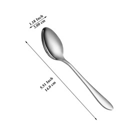 Kyraton Teaspoons 12 Pieces 14cm Stainless Steel Teaspoons, Dessert Spoon,Golden Teaspoon,Spoon Silverware