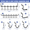 Hogurity 196 PCS Pegboard Hooks, Extra Thick 1/4" Heavy Duty