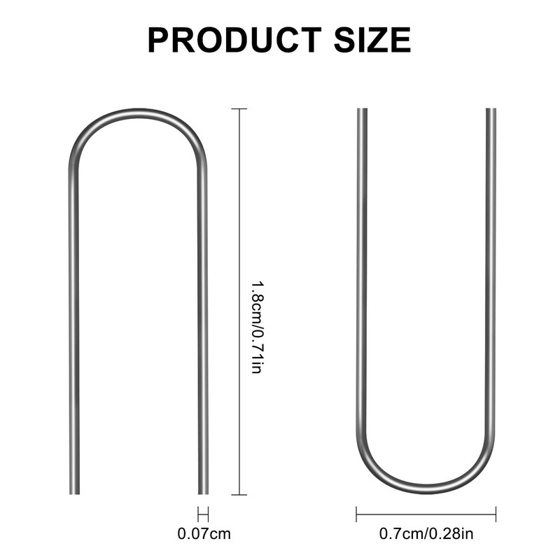 200 Pieces High Temperature Nichrome Wire Jump Rings, U-shaped Nichrome