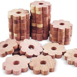 Dalephoric 30 Stück Zedernholz Mottenschutz Ringe, Mottenschutz für Kleiderschrank, Chemiefrei, Natürlicher Mottenschutz, Hervorragende Mottenfalle Kleidermotten, für Kleiderbügel, Schubladen