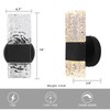 HuisMier Black Crystal Wall Sconces, Modern 3000K-6000K Dimmable LED Wall