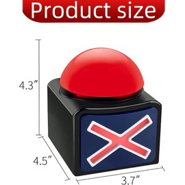 RIBOSY 4 Pack Game Answer Buzzer, Game Buzzer with Lights and Sound Trivia Quiz Got Talent Buzzer, Buzzer Buttons for Game Show