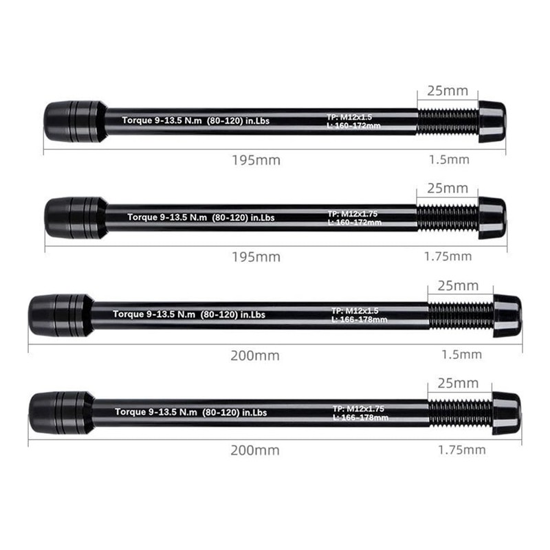 ZYWUOY Bicycle Trainer Axle Spike Aluminum Alloy M12x1.5 160-172 Conversion