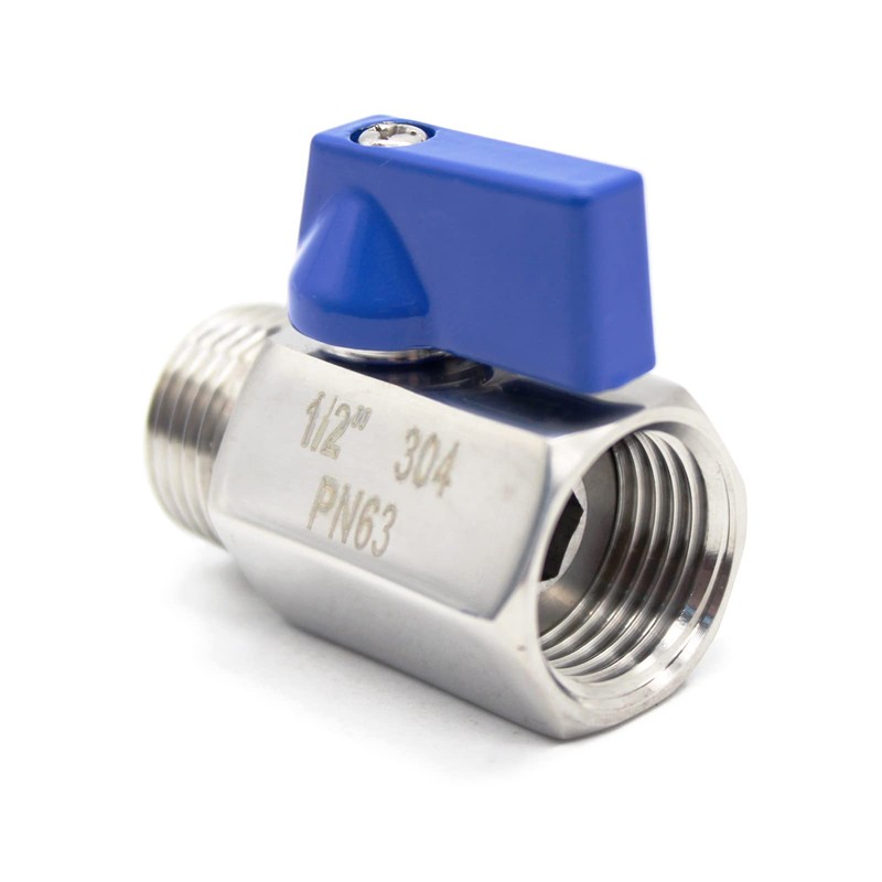QiiMii SS304 New 1/2" Stainless Mini Ball Valve BSPT Famale