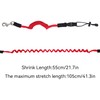 Qaziuy 2Pcak Kayak Paddle Leash, Elastic Kayak Paddle Rope with