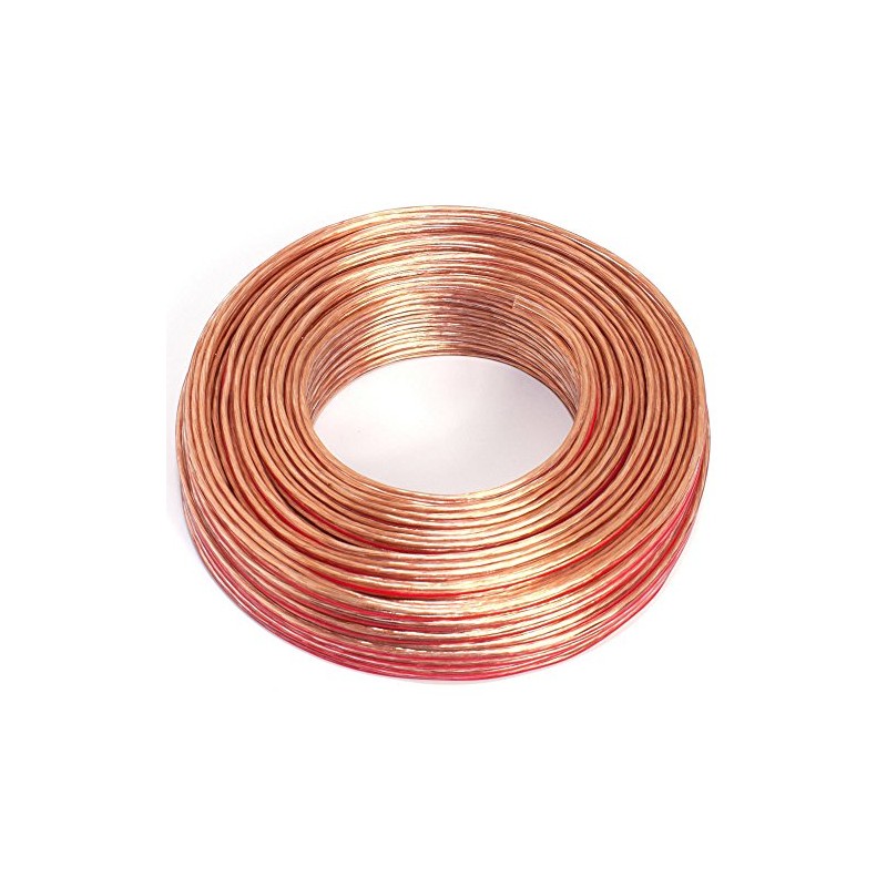 Transparent Speaker Cable 2 x 0.75 mm² 50 M Ring