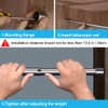 Sinzau Extendable Wardrobe Rail, Stainless Steel Clothes Rail, Sturdy Recess