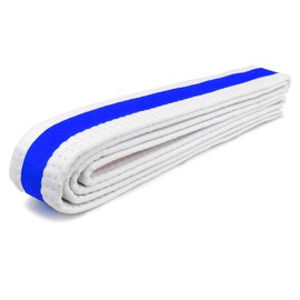 AAMA Martial Arts Belt White Belt with Mixed Color Stripe for Martial Arts - Taekwondo Karate Judo