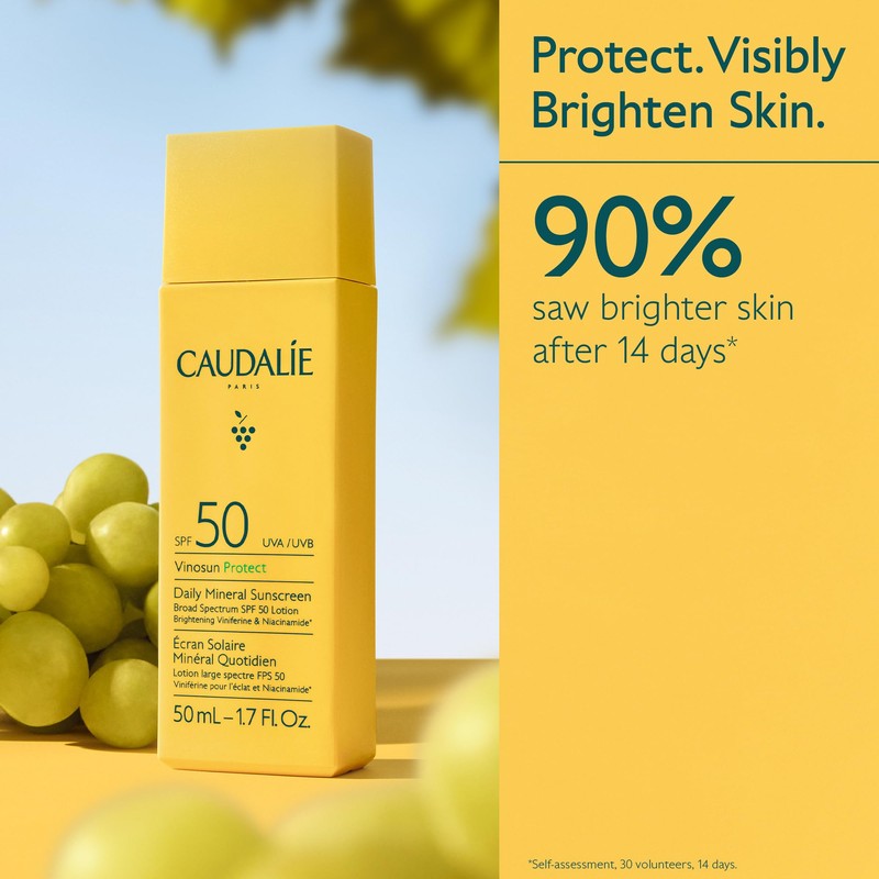 Protector Solar Caudalie Vinosun Daily Mineral Spf50 50 Ml -
