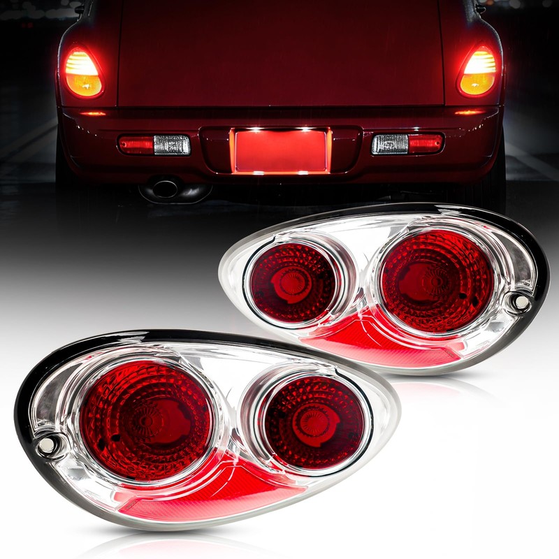 Torchbeam Tail Light Assembly Compatible with PT Cruiser 2001-2005 Chrome