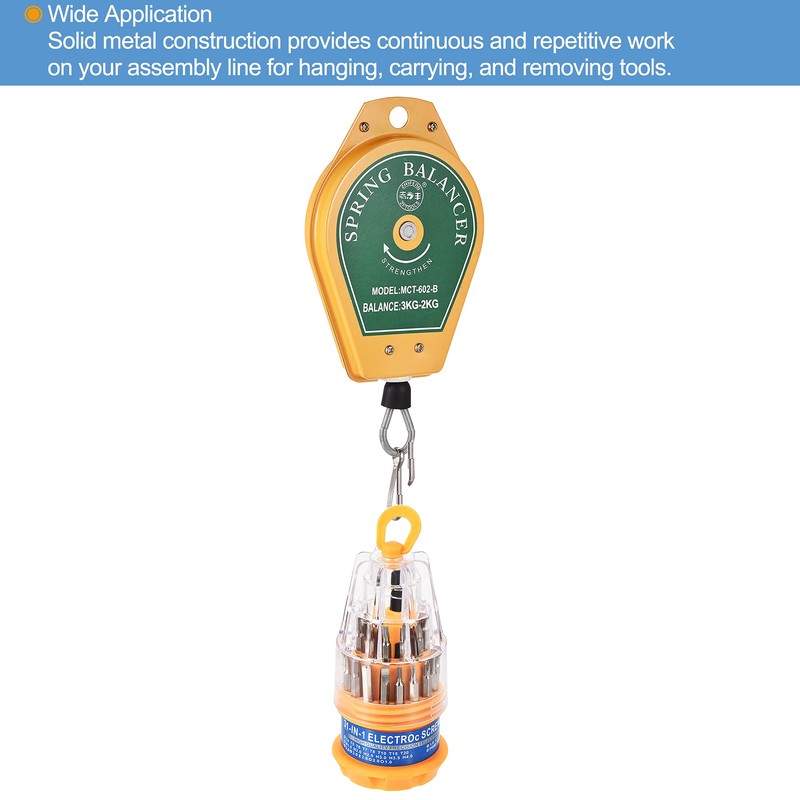 sourcing map Retractable Spring Pull Tool Holder Hanging Device 6.6-11