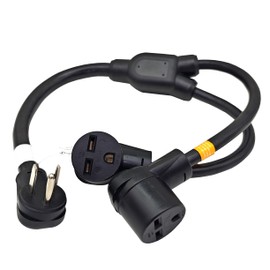 Parkworld 64811 Welder 3-Prong Splitter Cord NEMA 6-50P to 6-30R Dual Oultets Y Splitter Adapter 3FT