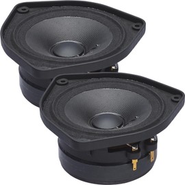 PowerBass OE-400-4" Mid Range Speakers with a Pair of L-1A - 1" Aluminum Dome Tweeter