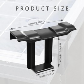 Drainage Clips for Solar Panels - Self-Cleaning Polycarbonate Water Guide | Rain/Dust Removal | Installation without Tools (PV-35 mm Drain Clip)
