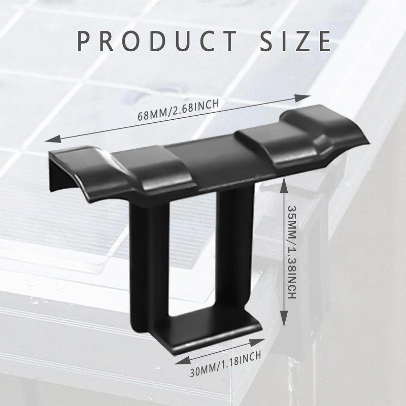 Drainage Clips for Solar Panels - Self-Cleaning Polycarbonate Water Guide