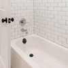 CalcMetal Single Hole Bathtub Drain Overflow Plate with One Matching