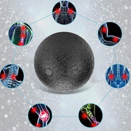 Yoga Massage Ball, Relax Muscles Soft Foam Roller Ball with High Density Foam Structure for Massaging Muscles for Adults for Rehab Exercises(Black, 10CM Single Ball)