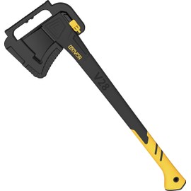 LEXIVON V28 Chopping Axe, 28-Inch Lightweight Fiber-Glass Composite Handle & Ergonomic TPR Grip | Protective Carrying Sheath Included (LX-V28)