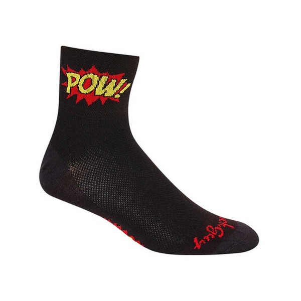 SockGuy, Classic Boom Pow Mens Socks, cuff height 3", Boom Pow, X-Large