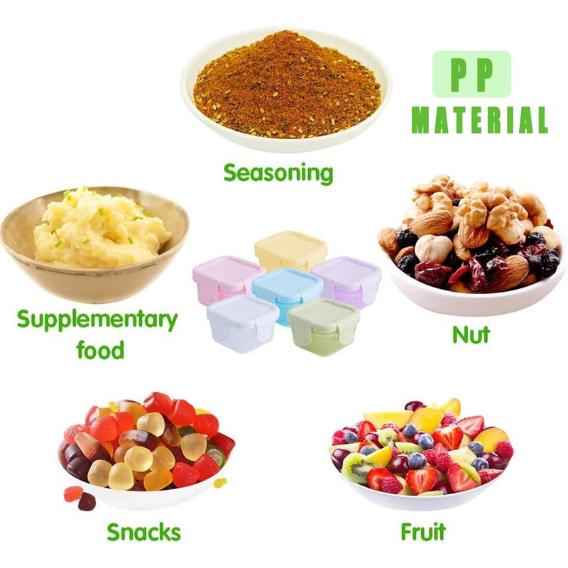 Pack of 6 Small Freezer Containers, Small Cans, Sauce Containers